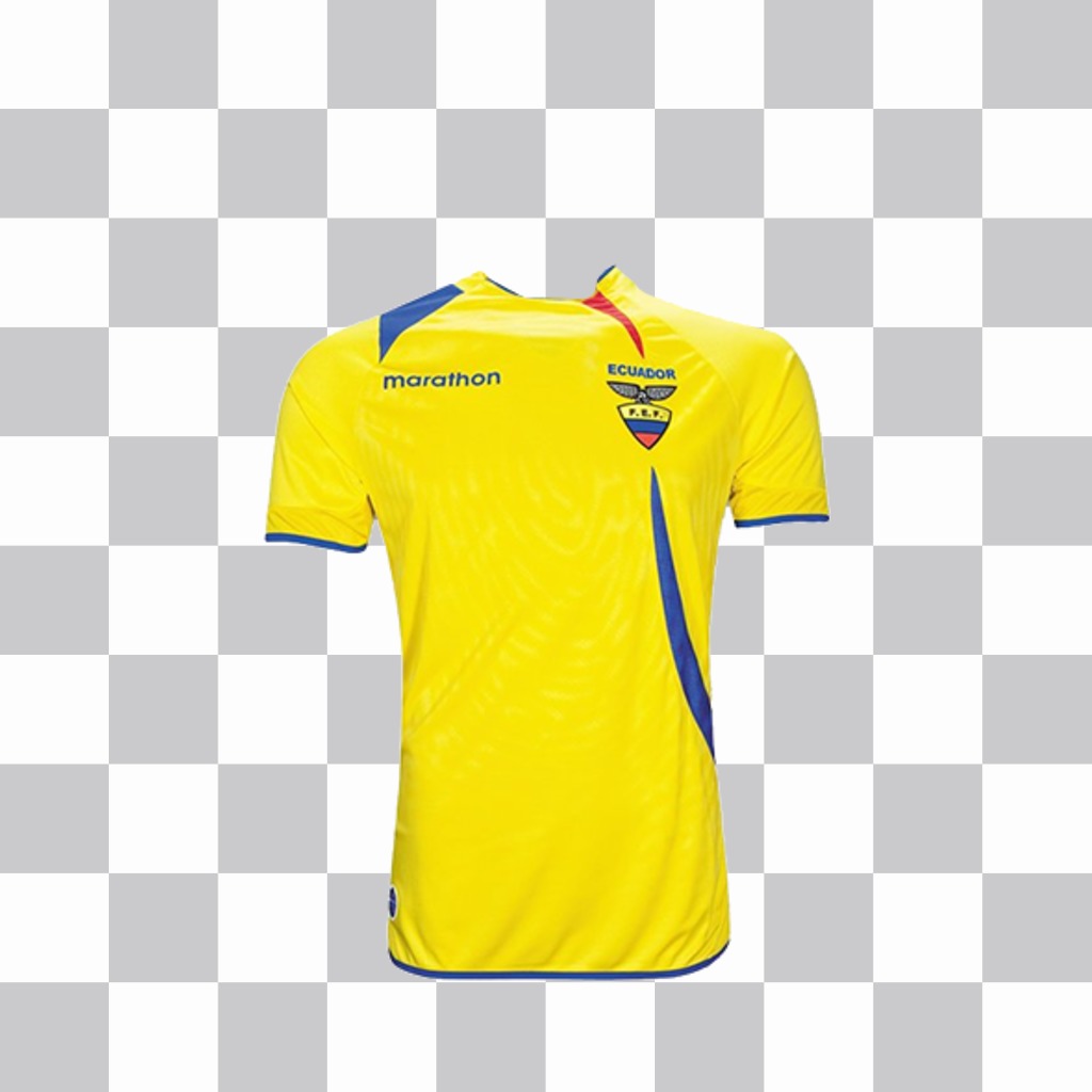 Fotomontaje de la camiseta de fútbol de Ecuador para decorar tus fotos ..