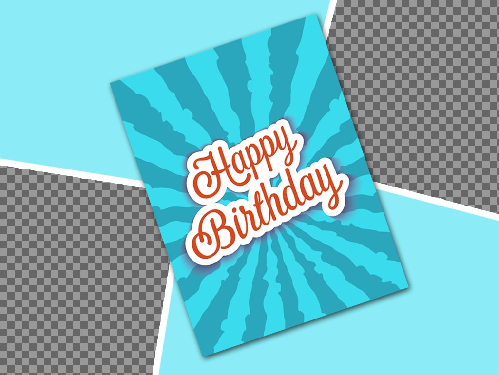 Celebra tu cumpleaños con esta original tarjeta para editar con dos fotos ..