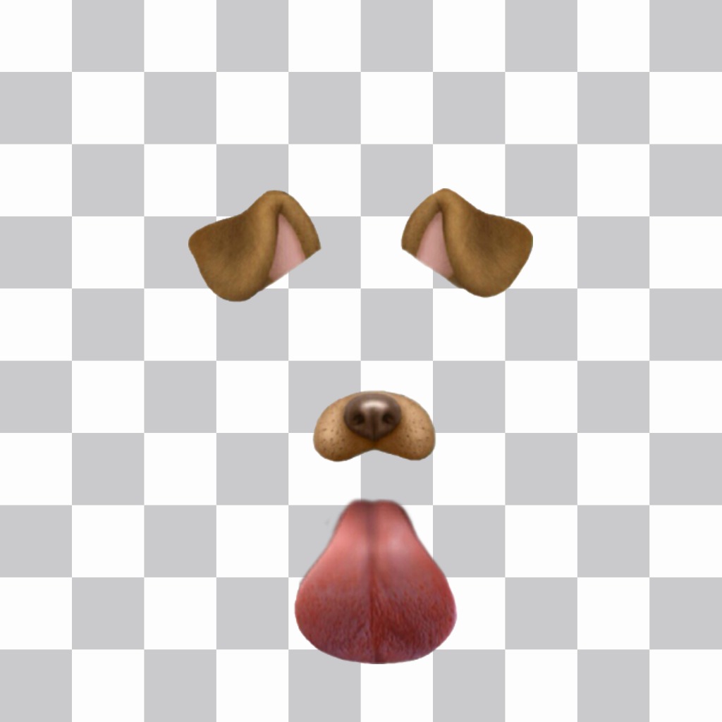 Filtro del perro sacando la lengua de snapchat para poner en tu cara 