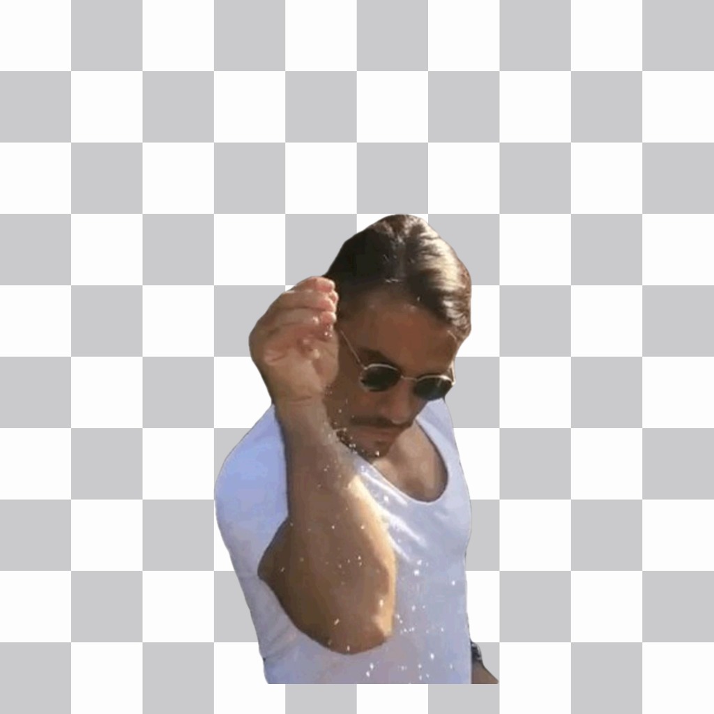 Añade el meme Salt bae de el famoso chef Nusret Gökçe en tu  foto. ..