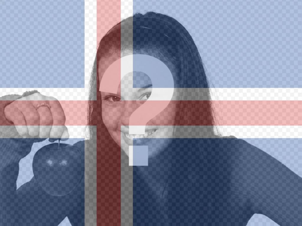 Foto collage para poner la bandera de Islandia con una foto que..